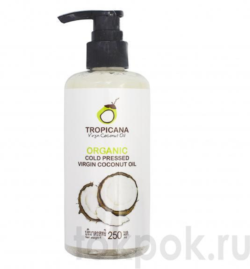 Натуральное кокосовое масло Tropicana Organic Cold Pressed Virgin Coconut Oil, 250 мл