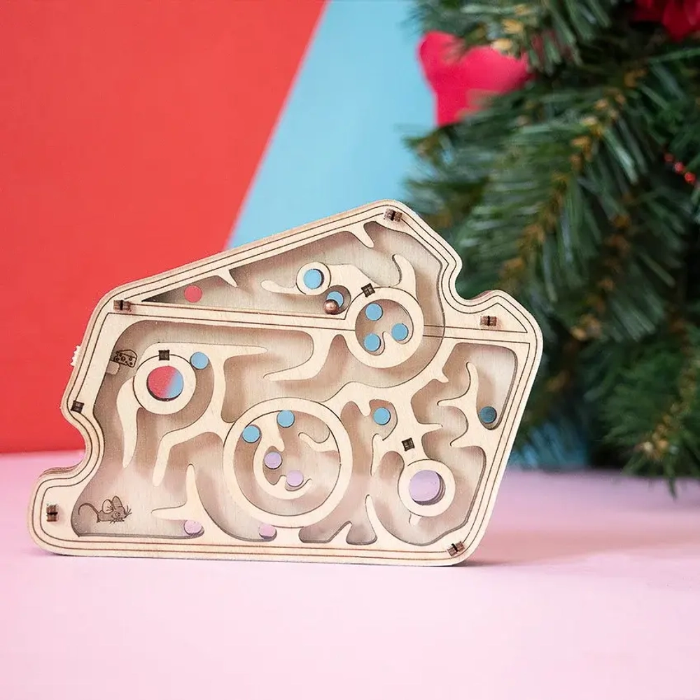 Деревянный конструктор Головоломка-лабиринт "Мышка в сыре" (UNIWOOD)