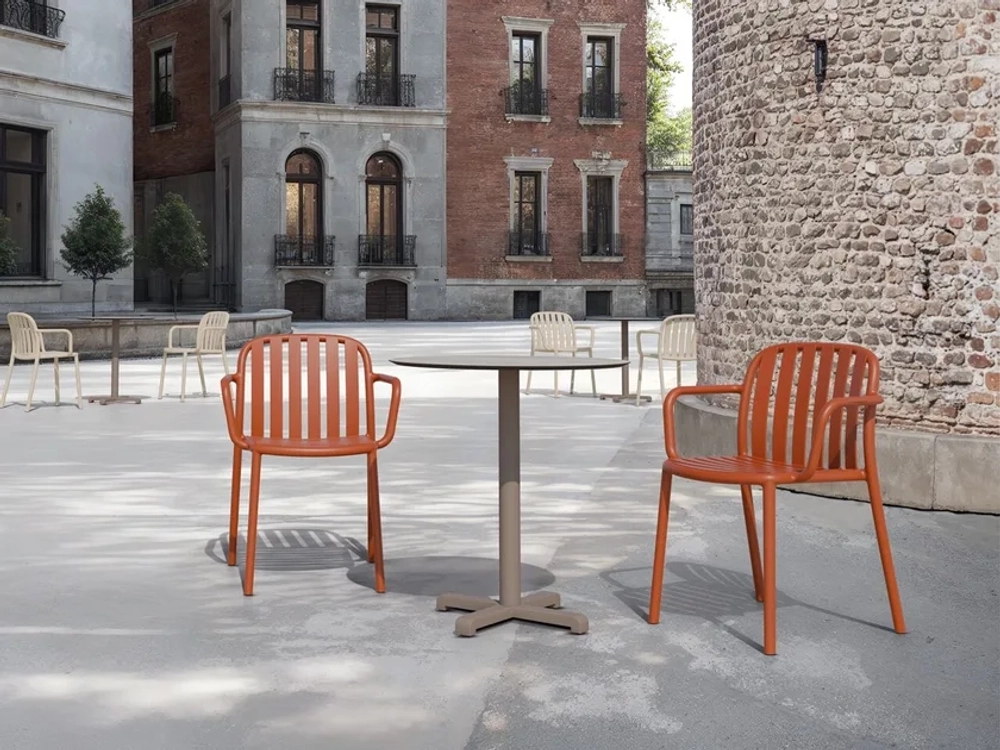 Кресло пластиковое Papatya Galata-K, янтарно-оранжевый