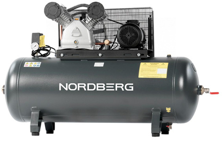 Компрессор поршневой с ременной передачей 380В, ресив. 270л, 690л/мин NORDBERG NCP300/690