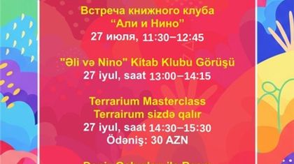 “Əli və Nino” Crescent Mall-da rəngarəng həftəsonu tədbirləri – kitabsevərlər və yaradıcılıq həvəskarları üçün unudulmaz gün!