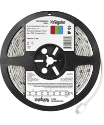 Лента светодиодная Navigator 12V 5Вт IP65 бухта 5м цветная бегущая волна 28852