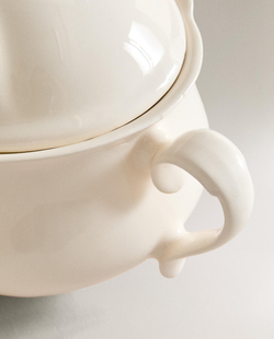 Zara Home блюдо сервировочное из фаянса, цвет бежевый, 35.5 см