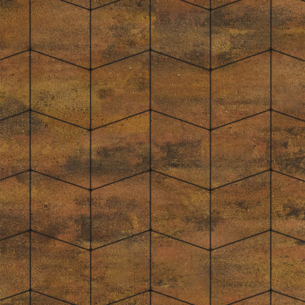 Тротуарная плитка РОМБ - Листопад гладкий Саванна