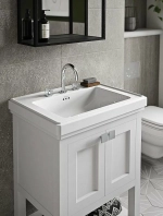 Тумба с раковиной на 3 отверстия Burlington Riviera RIVF580W-R