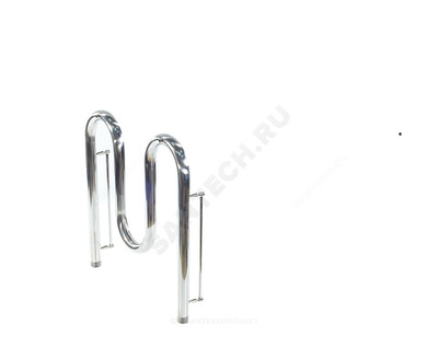 Полотенцесушитель водяной нерж сталь М-образный Ду 25 (1") НР с полочкой 500х500мм боковое подключение в/к Элит-Металл ВЭК-04-02