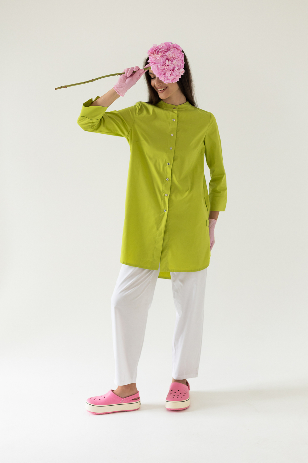 Халат женский м178 toray стретч лайм0933