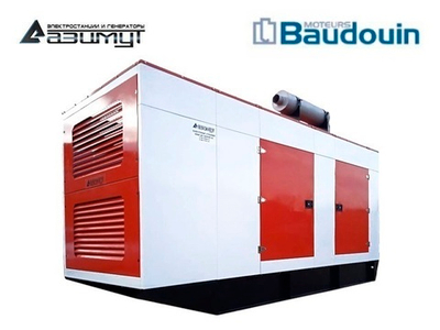 Дизельный генератор Азимут АД-550С-Т400-2РКМ9 Baudouin в кожухе с автозапуском