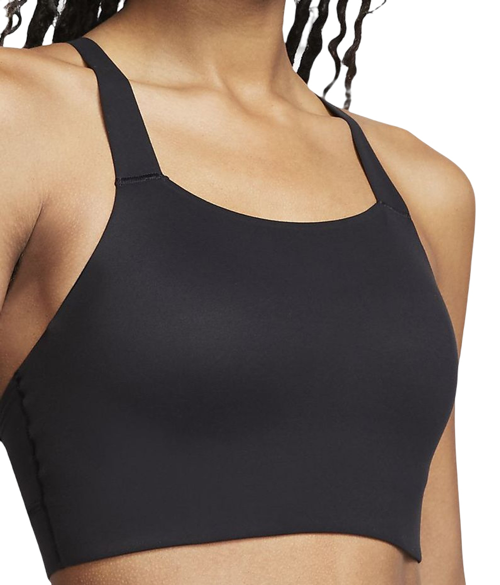 Теннисный бюстгальтер Nike Swoosh Luxe Bra W - black/dark smoke grey