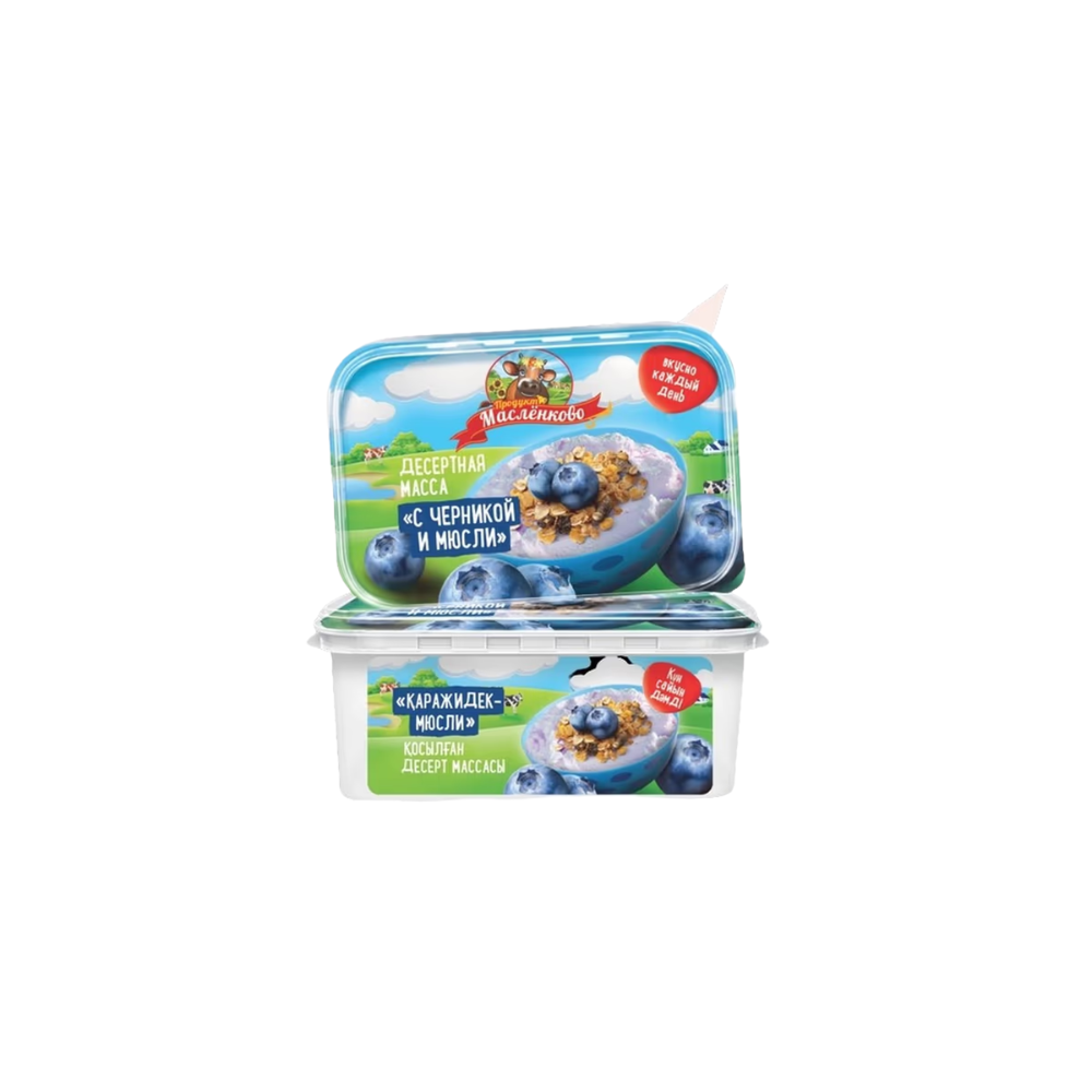 Творожная масса Масленково Черника и мюсли 350 гр