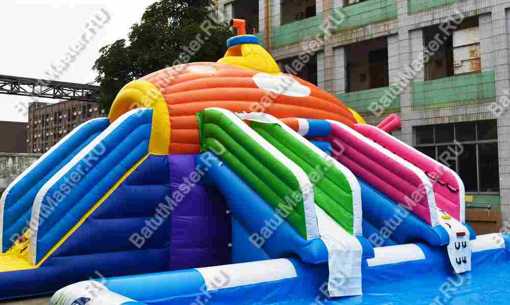 Надувной назменый аквапарк «Субмарина», 20*12*5 м