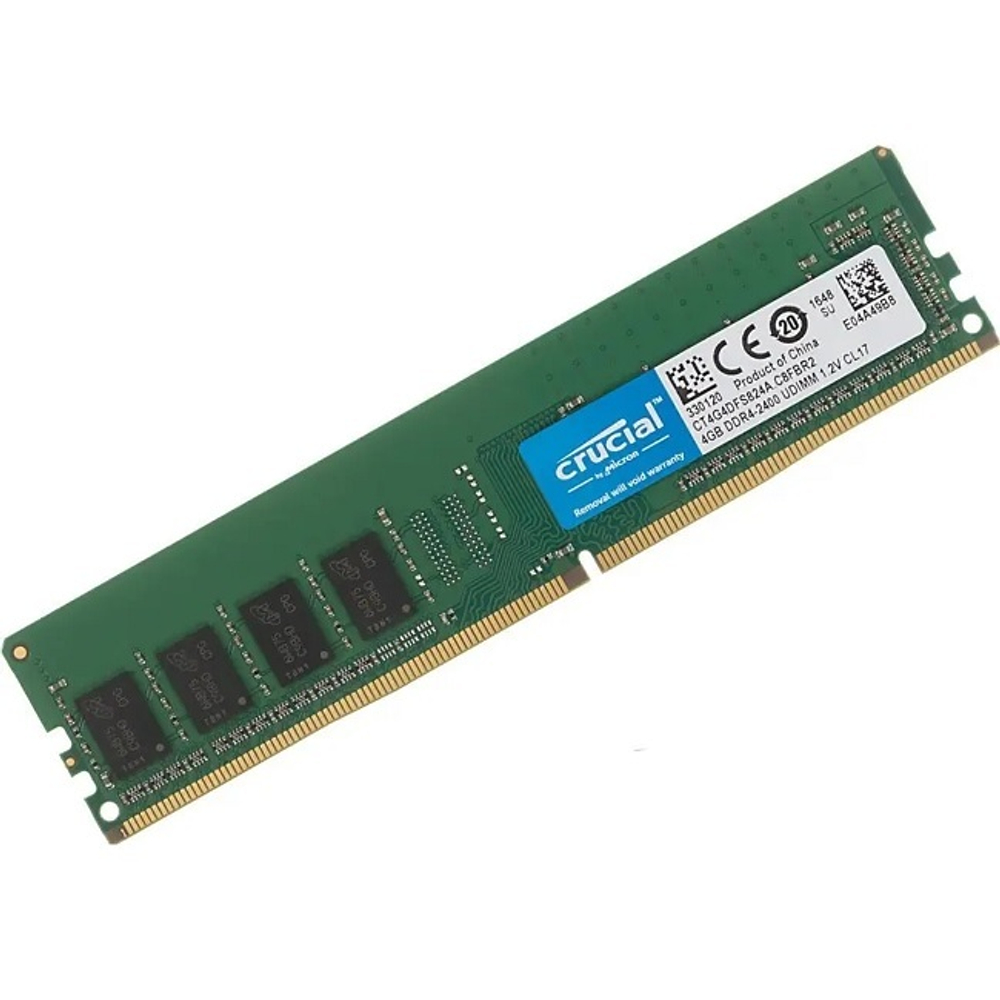 Модуль памяти DIMM DDR4 4096Mb, 2400Mhz, Crucial (CT4G4DFS824A)
