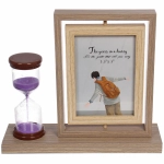 Фоторамка 9*13см вращающаяся с песочными часами, коричневая