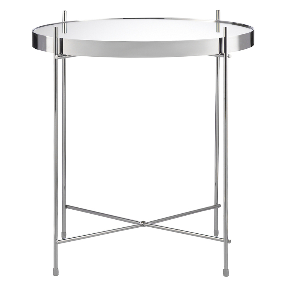 Столик josen, D43 см, серебряный/хром