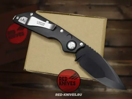 Нож Microtech DOC - черная рукоять, черный клинок RK-455