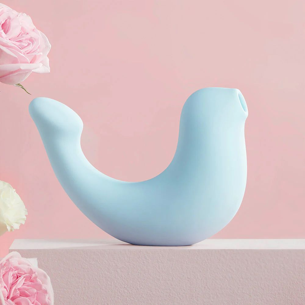 Голубой вибростимулятор G-spa для G-точки и клитора (Цвет: голубой)