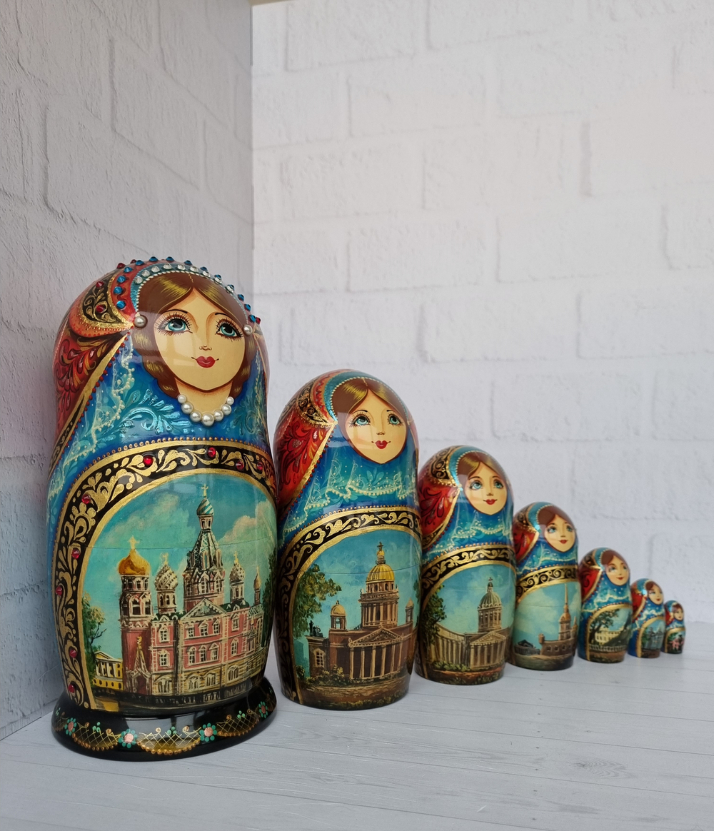 Матрешка "Санкт-Петербург" 7 мест