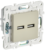 SKANDY Розетка USB A+A 3,1А SK-R15B бежевый IEK