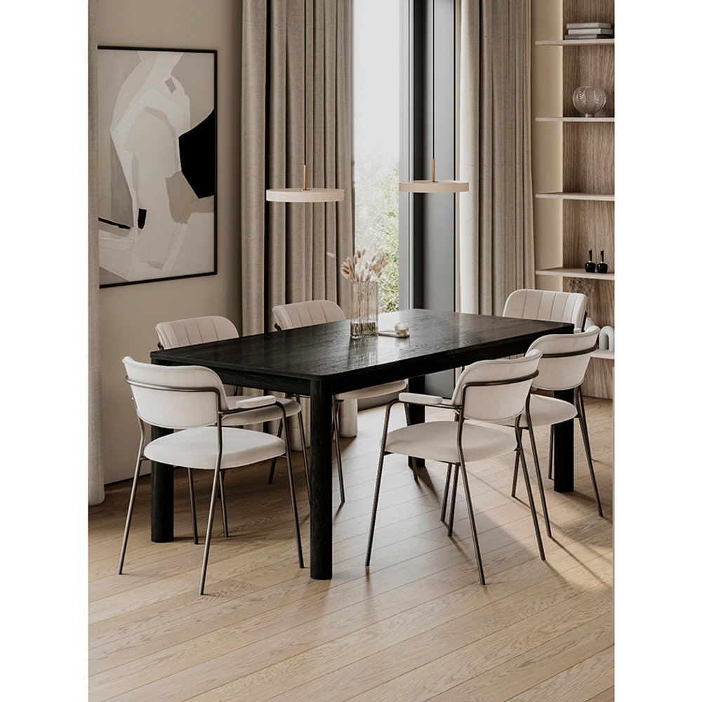 Стул Bergenson Bjorn Eirill, велюр, серо-бежевый