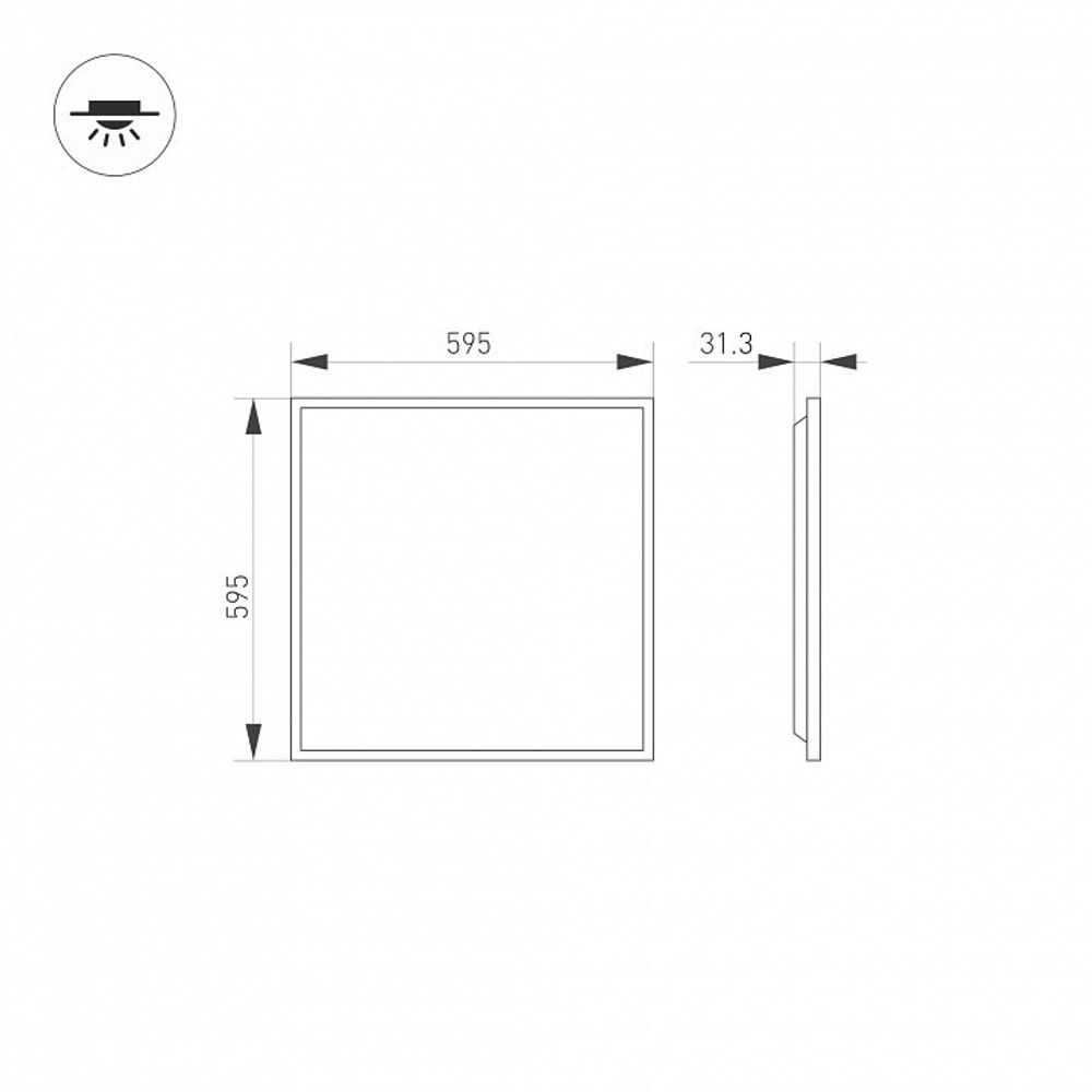Светильник для потолка Армстронг Arlight DL-TITAN 052838