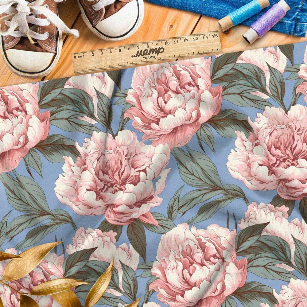 Ткань премиум мембрана гармония пионов