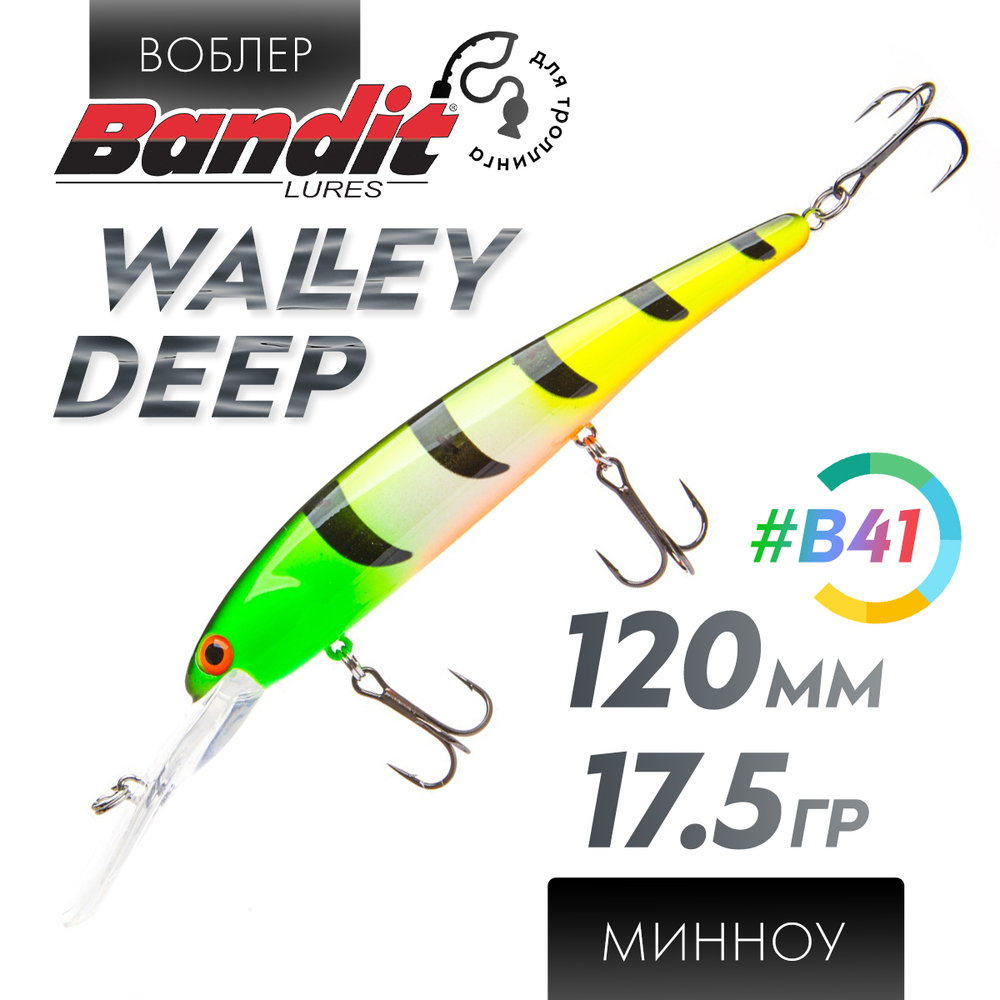 Воблер Bandit Walleye Deep (120мм, 17.5гр)