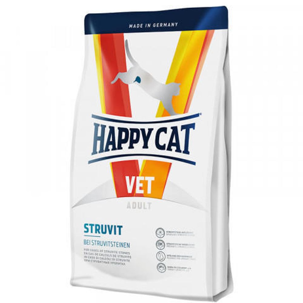 Сухой корм Happy Cat Vet Diet Struvit диета для кошек с мочекаменной болезнью струвитного типа 1 кг