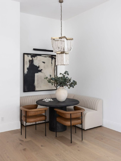 Люстра подвесная из деревянных бусинок