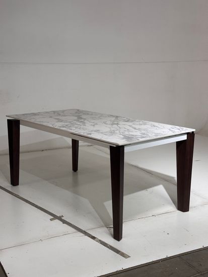 Стол ESMIR 180 MATTE ARABESCATO SOLID CERAMIC/ орех