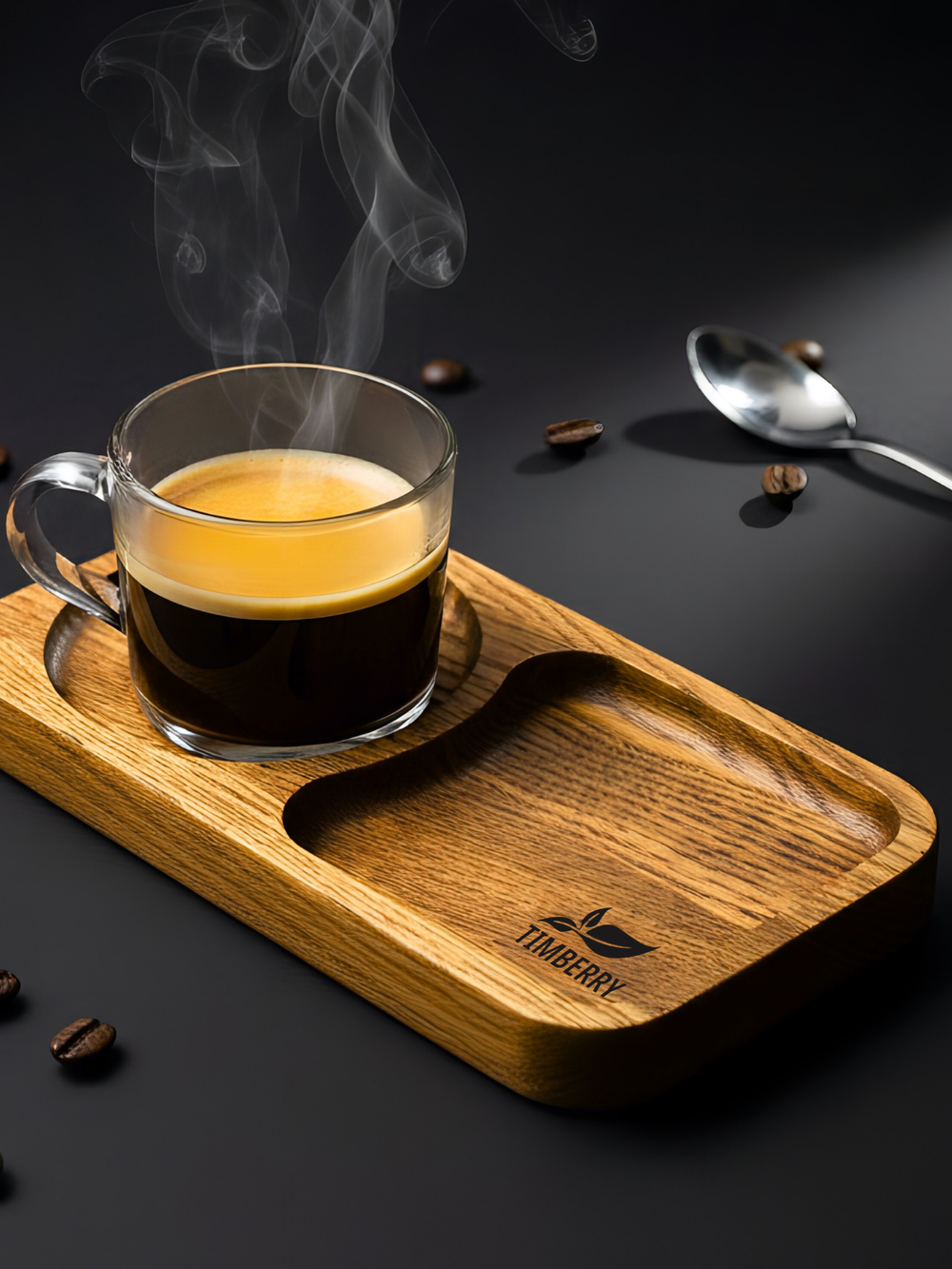 Подставка-поднос под кружку деревянная