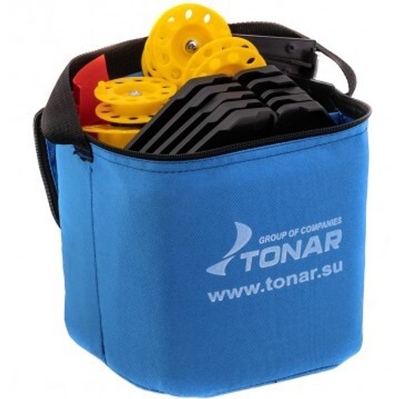 Набор жерлиц на подставке ЖЗ-04 (d-185мм.катушка d-63мм) (10шт) ТОНАР