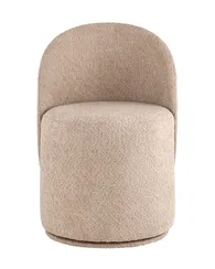 Крутящийся пуф со спинкой Loreen,  букле капучино