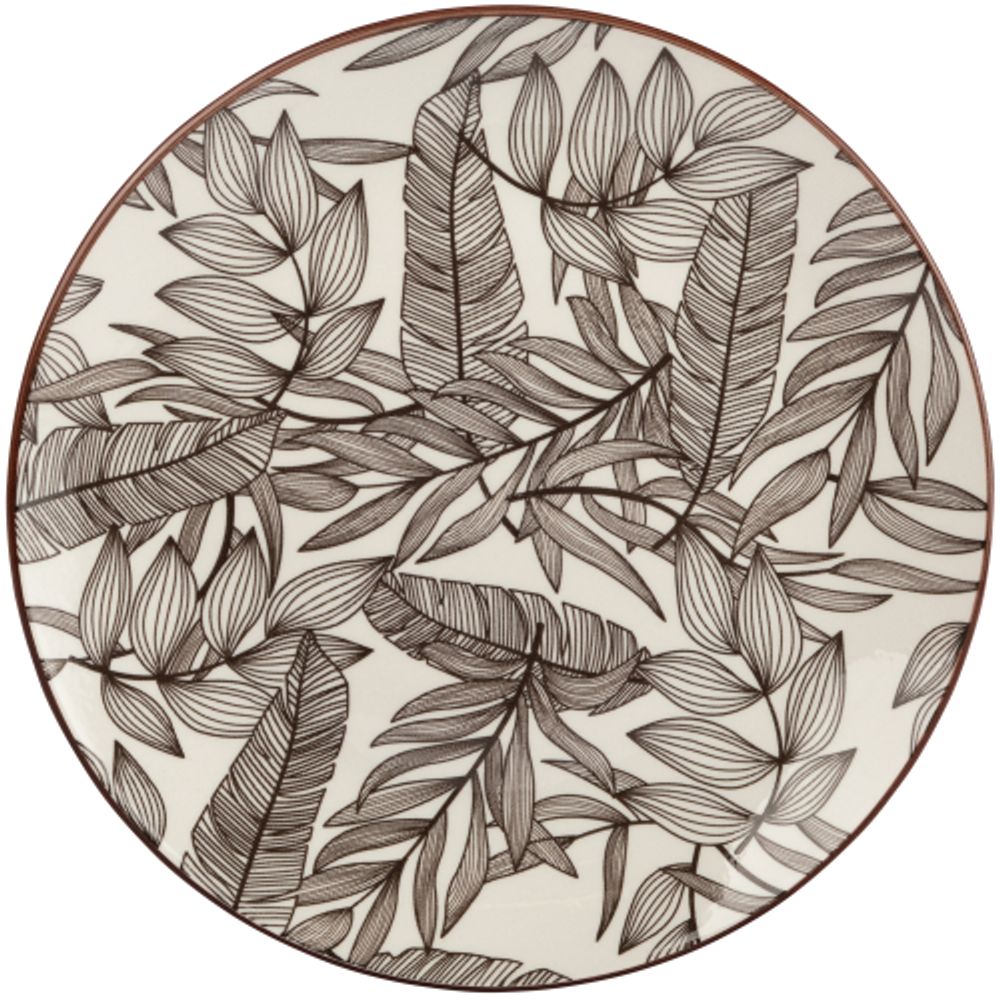 Тарелка White Fox WF-TRD23 обеденная фарфор Тропики D 23 см | White Fox