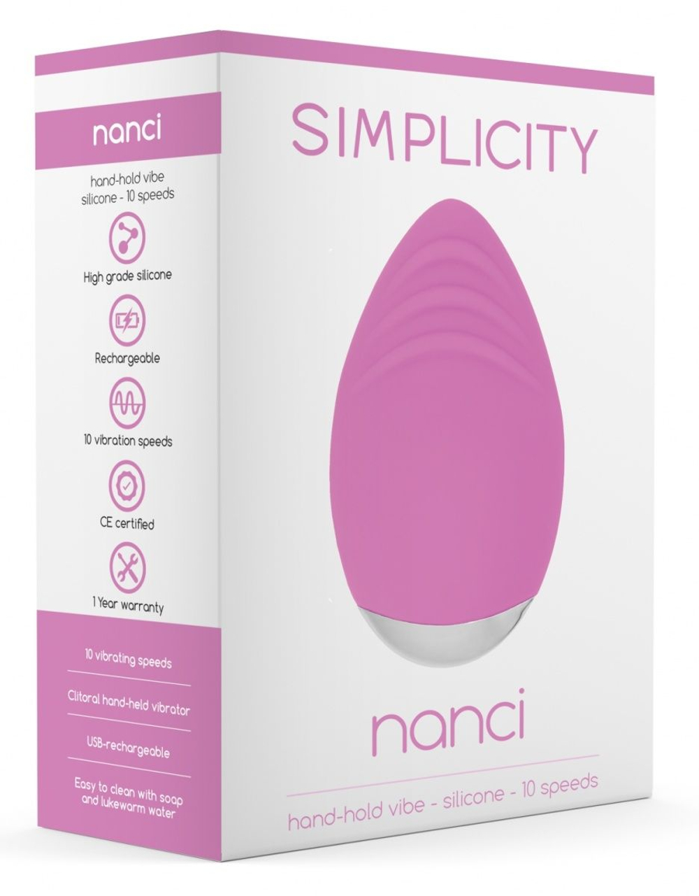 Розовый клиторальный стимулятор Nanci - 10,5 см. (Цвет: розовый)