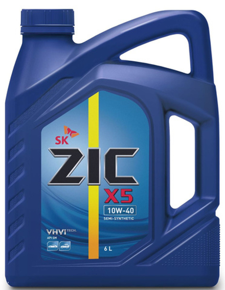 Моторное масло ZIC X5 10w40 6л полусинтетика