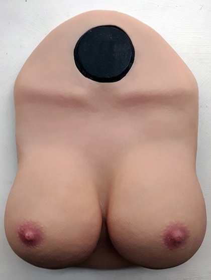 Облегченная силиконовая накладная грудь, Размер С (3Й) с растягивающимся воротом