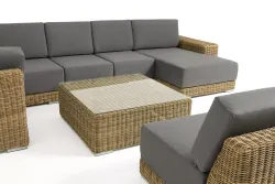 "Капри" трансформирующаяся лаунж-зона из искусственного ротанга, цвет соломенный