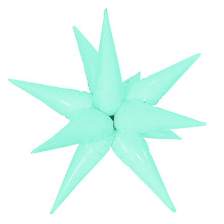 Шар 3D (26""/66 см) Звезда, Составная, Мятный, Макарунс, 1 шт. в уп. В45