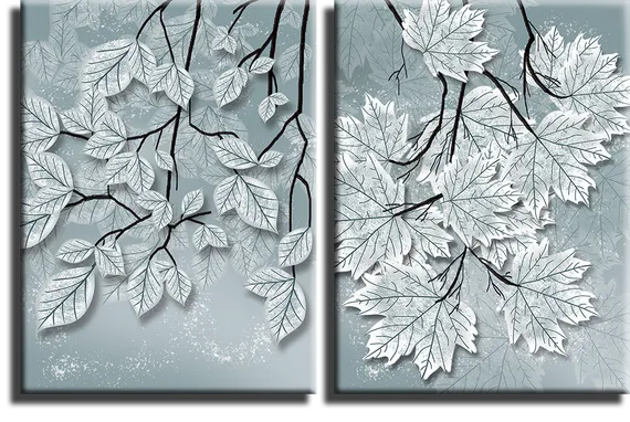 Модульная картина "Красивые листья"