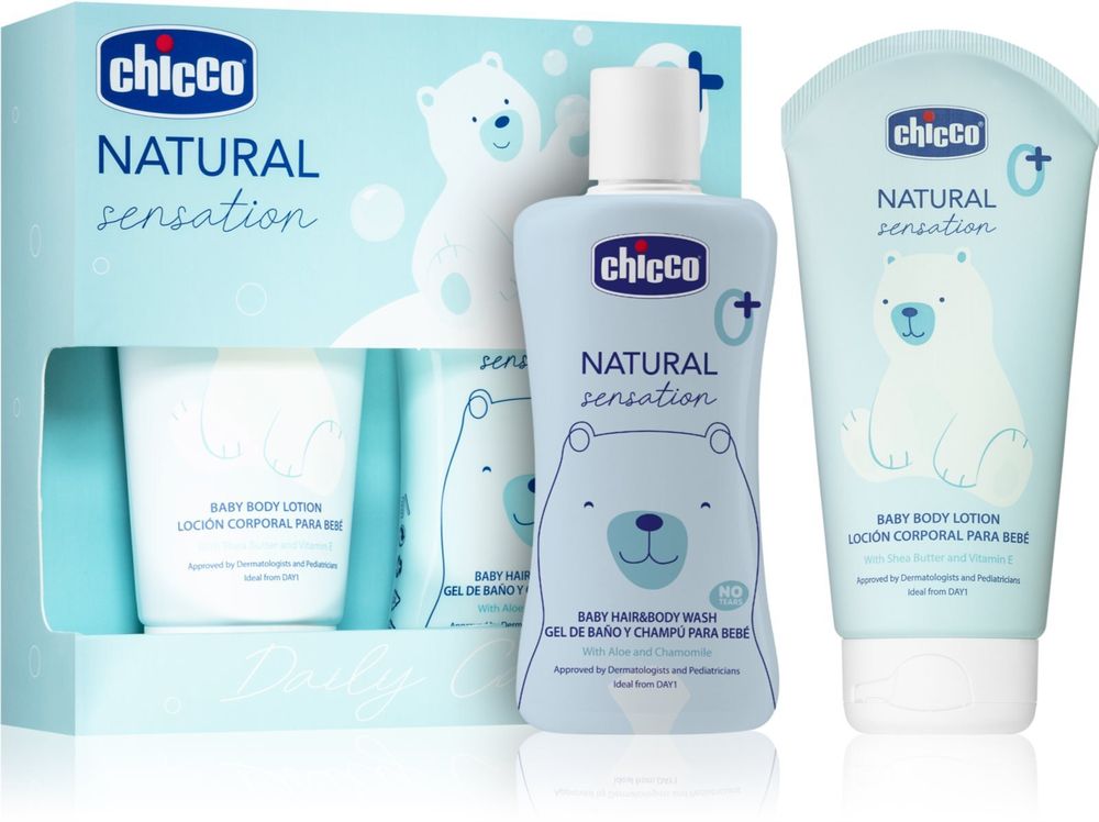 Chicco 0 + shampoo and body wash for children from birth 200 мл + 0 + body lotion for children from birth 150 мл Natural Sensation Daily Care