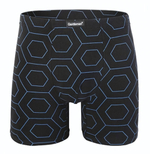 Удлиненные мужские трусы-боксеры из хлопкового материала (Размер: L) (Цвет: черный)