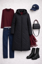 Полупальто  женское демисезонное "HN-1" черный