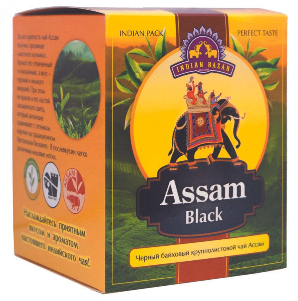 Чай Indian Bazar черный Assam Black Ассам (в коробочке) 200 гр.