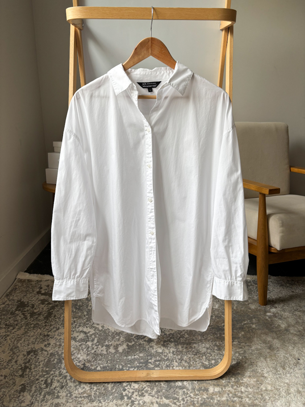Хлопковая рубашка Armani Exchange, L
