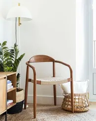 Стул Glynis орех с бежевым сиденьем