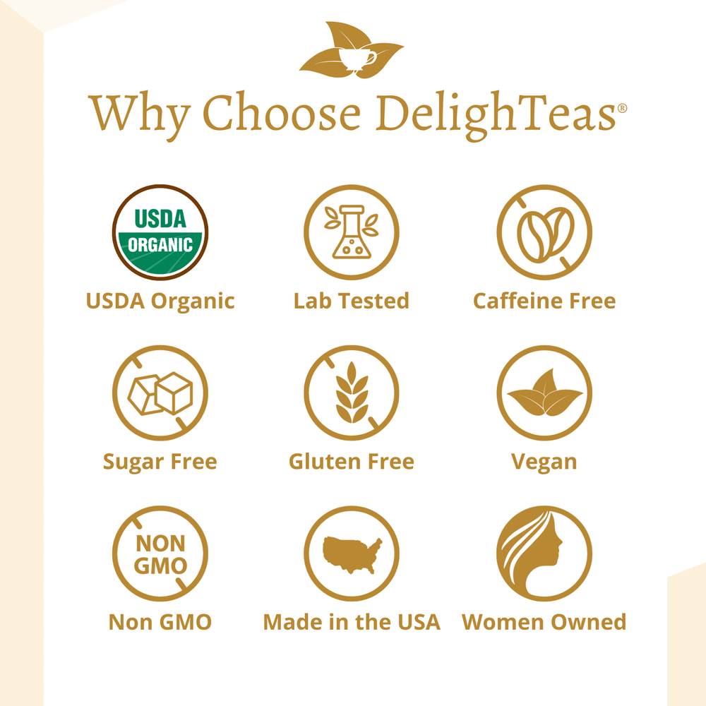 DelighTeas, Аюрведический травяной чай с куркумой, рассыпчатая смесь, без кофеина, 113 г (4 унции)