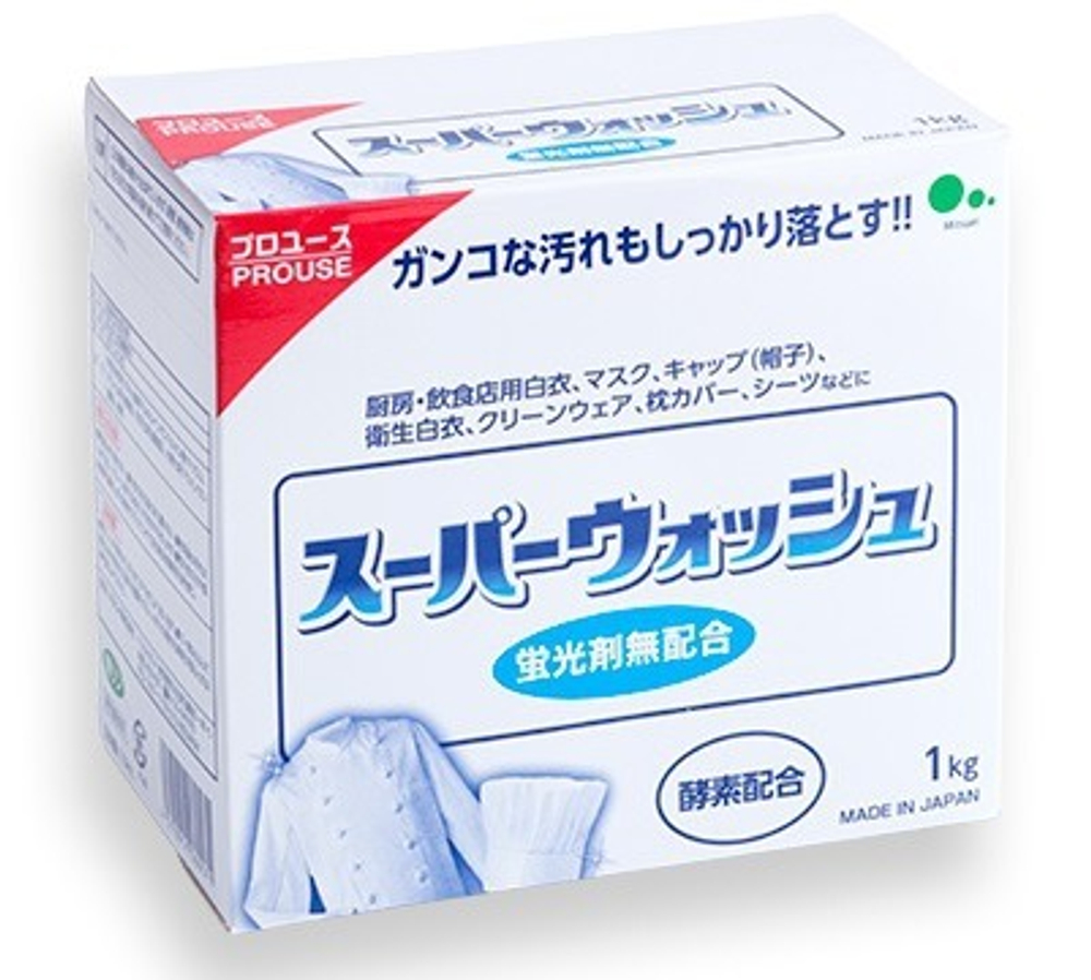 Порошок стиральный с ферментами для стирки белого белья 800 г Mitsuei Super Wash