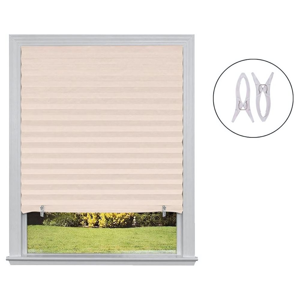 Шторы-плиссе самоклеящиеся 60*180см Skandi, цвет бежевый