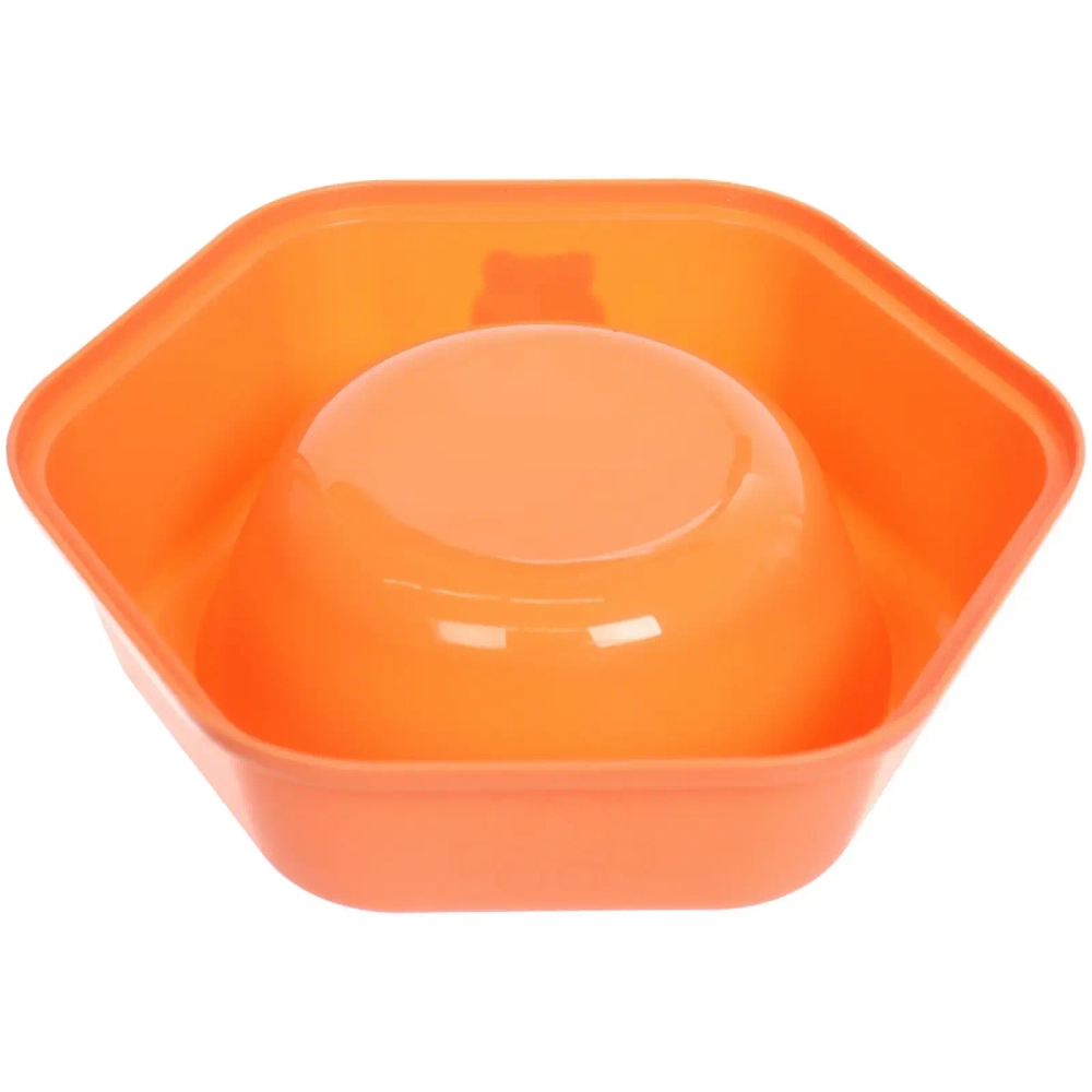 Миска пластиковая «МУРОЧКИН», цвет кораловый, 19,5*6см 450мл