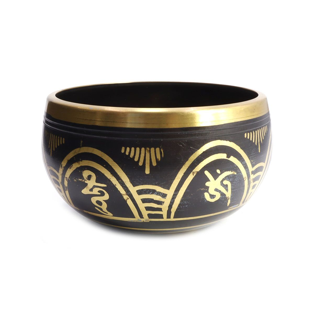 Поющая чаша с золотыми символами дерево жизни